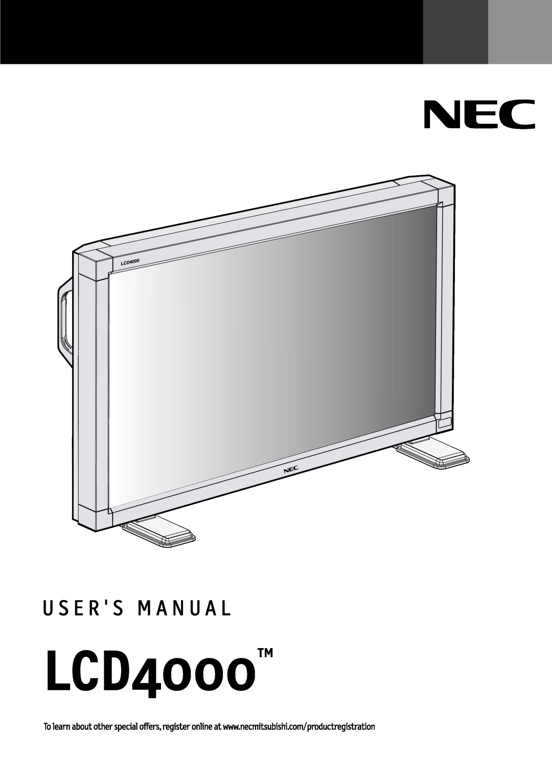 NEC manual LCD4000TM 