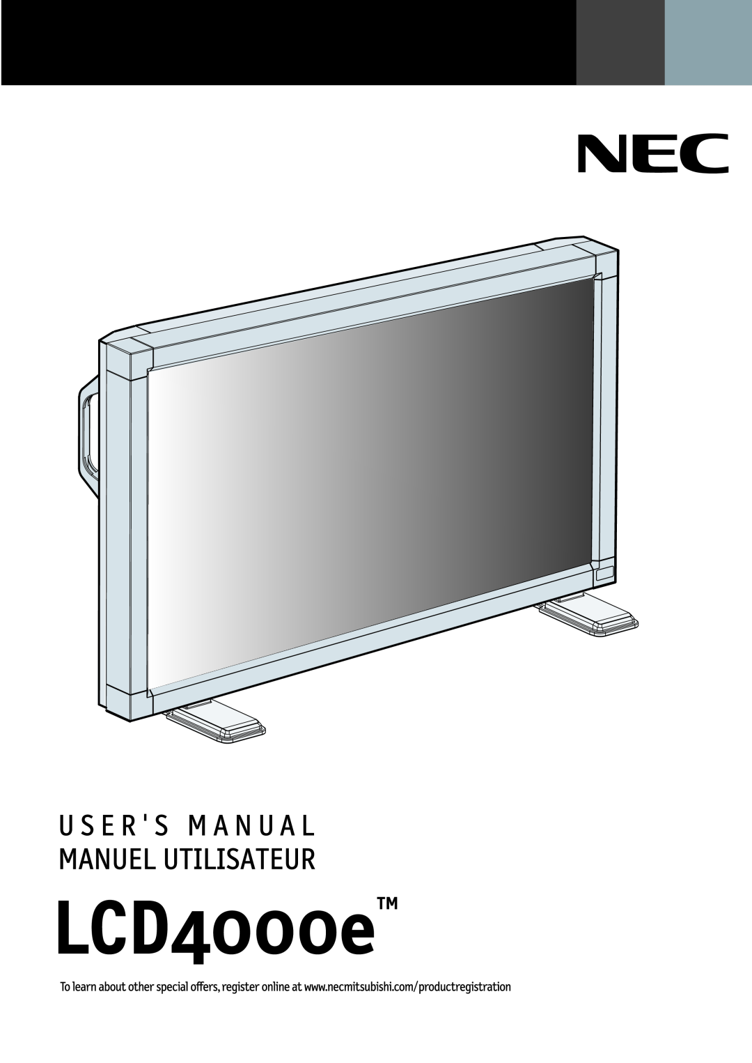 NEC LCD4000e manual 