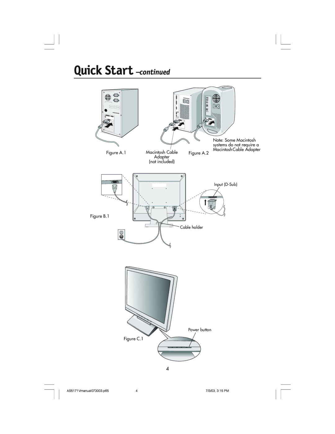 NEC LCD71V manual Figure A.1 