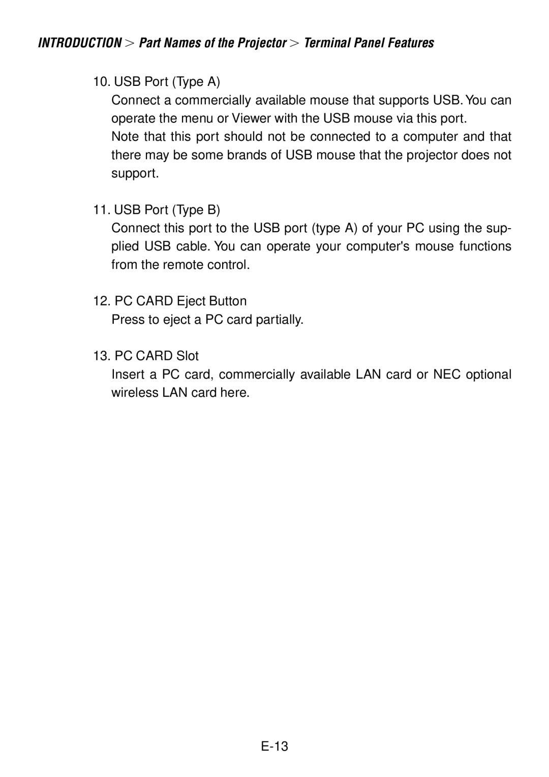 NEC LT260, LT240 user manual 