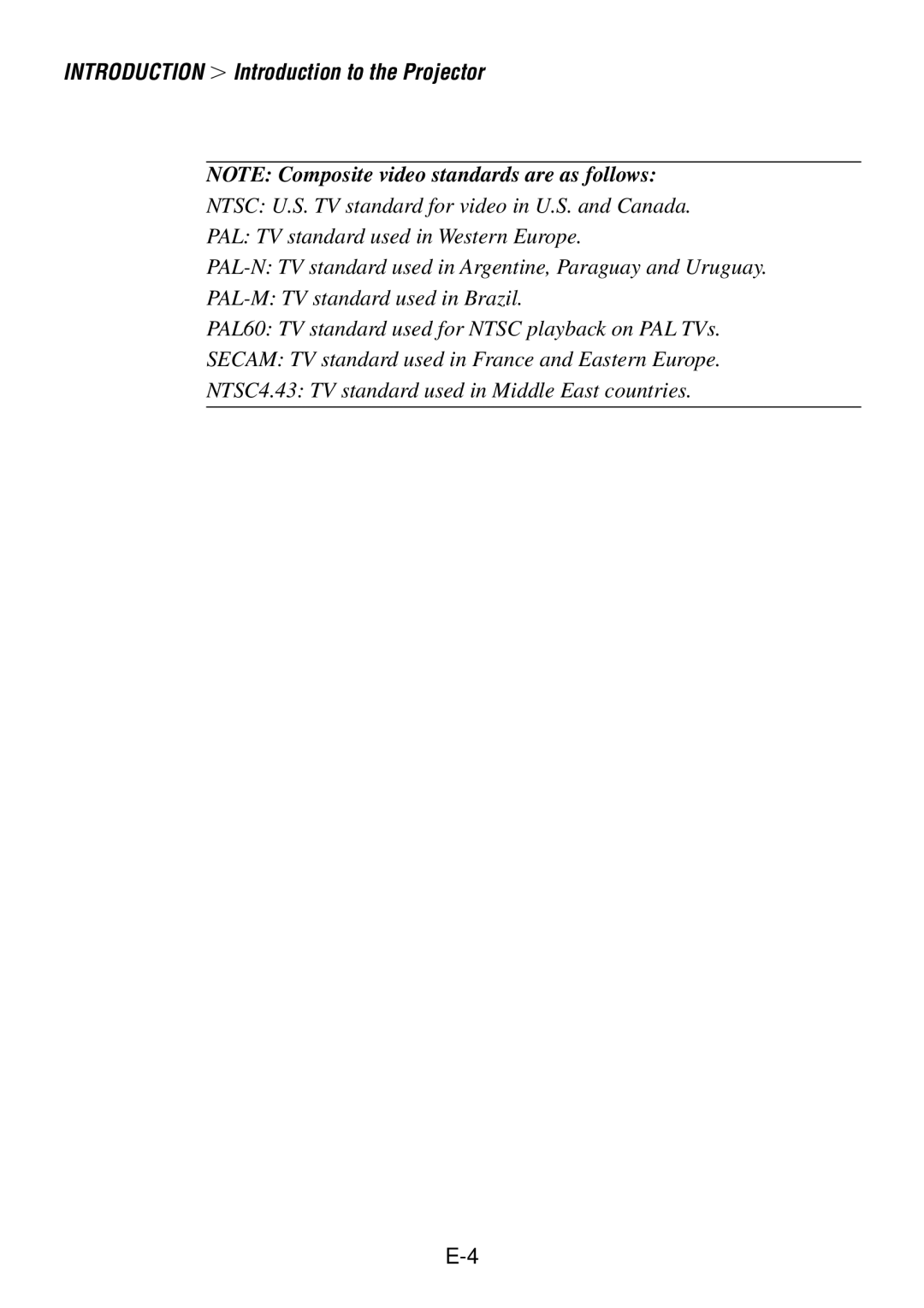 NEC LT240, LT260 user manual Introduction Introduction to the Projector 