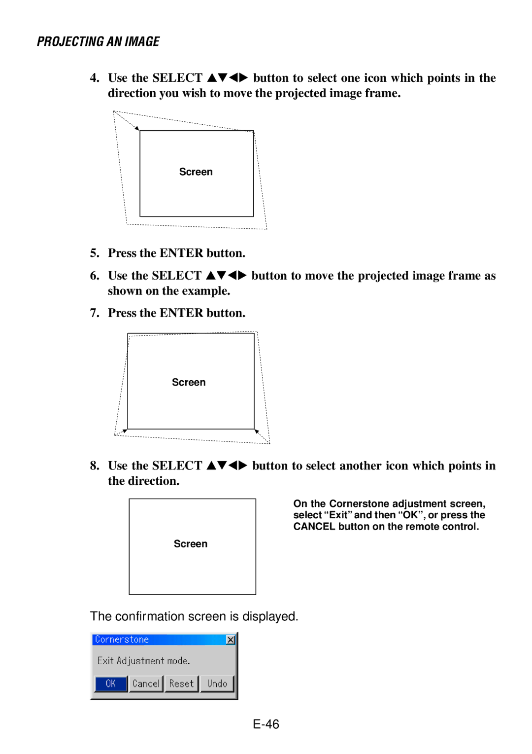 NEC LT240, LT260 user manual Confirmation screen is displayed 