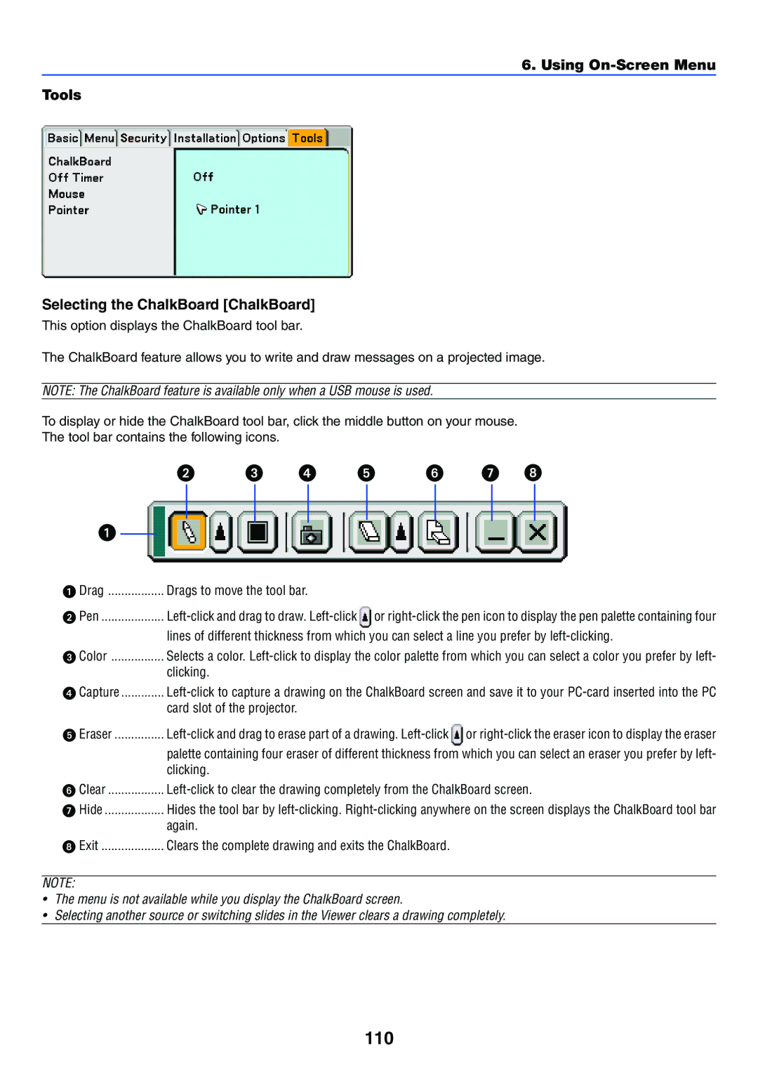 NEC LT245, LT265 manual 110, Color 