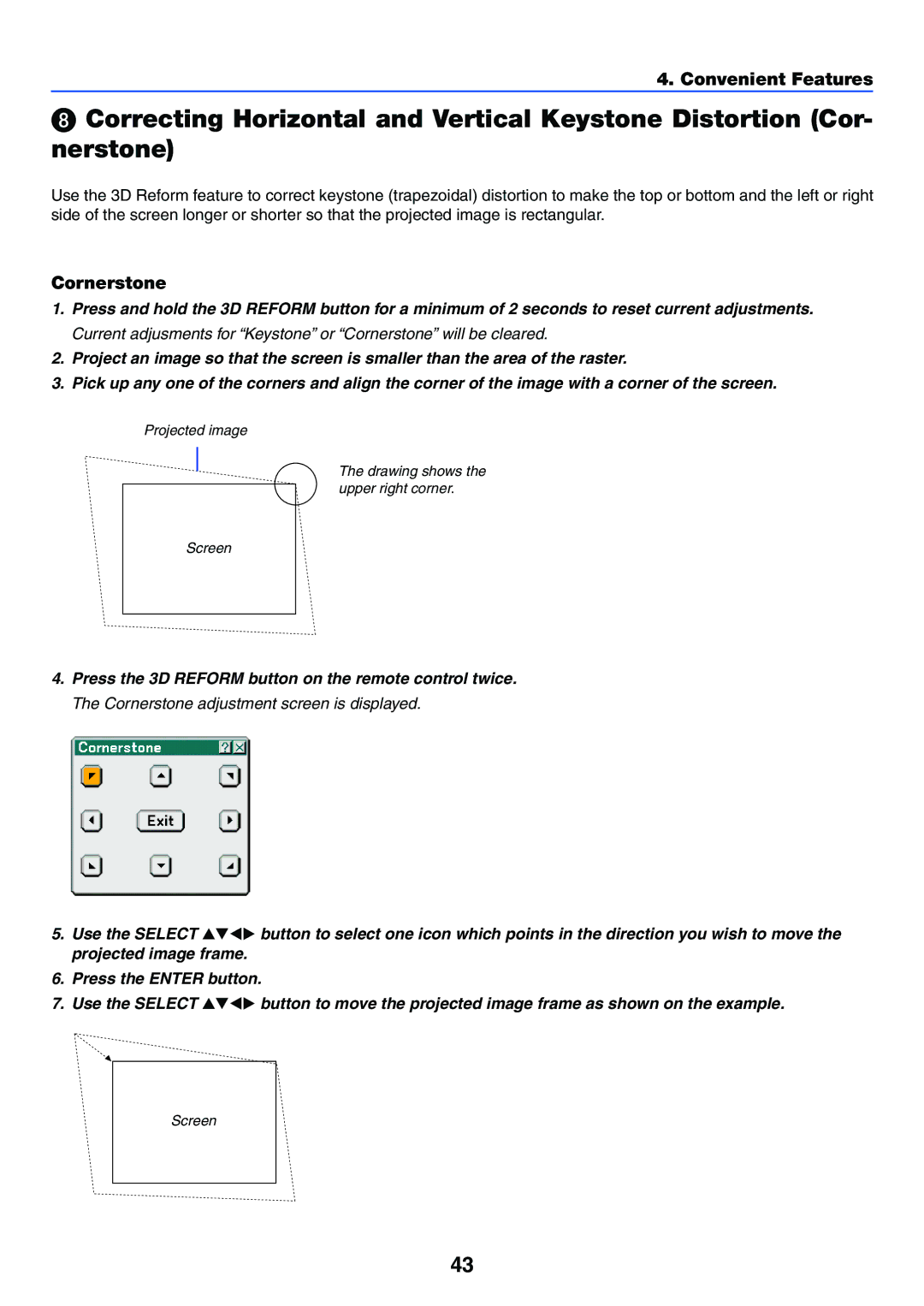 NEC LT265, LT245 manual Cornerstone 