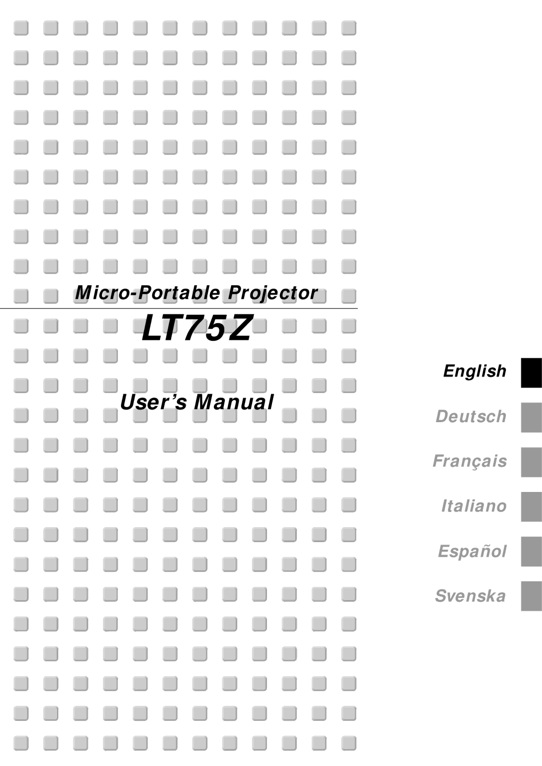 NEC LT75Z user manual 