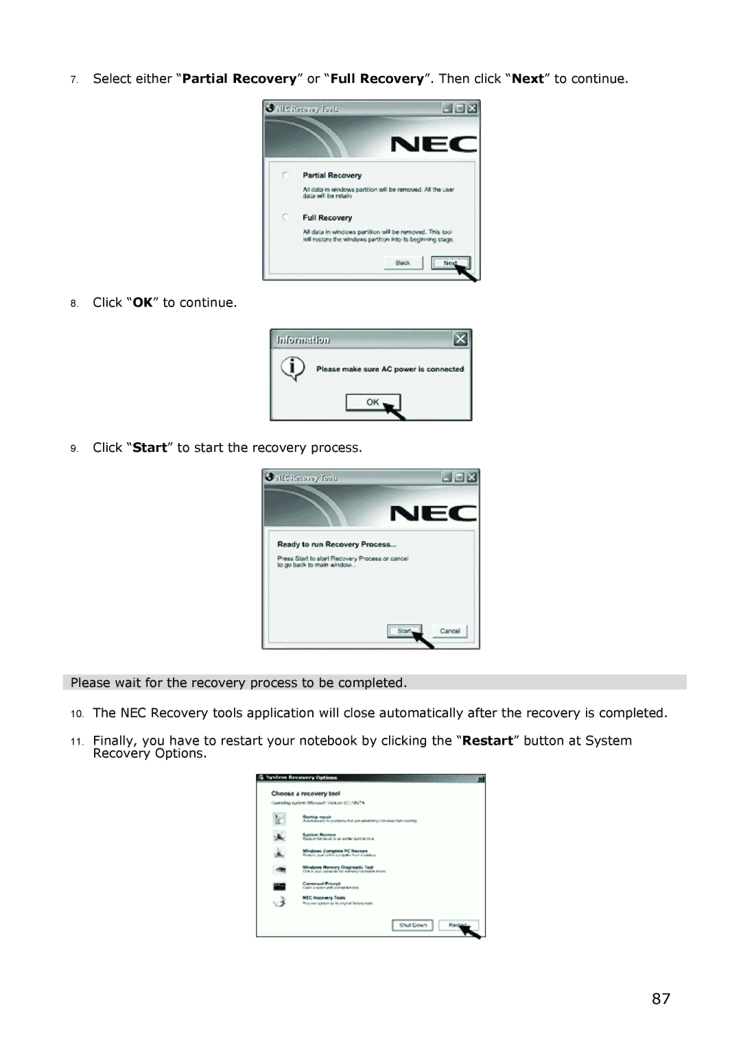 NEC M380 manual 