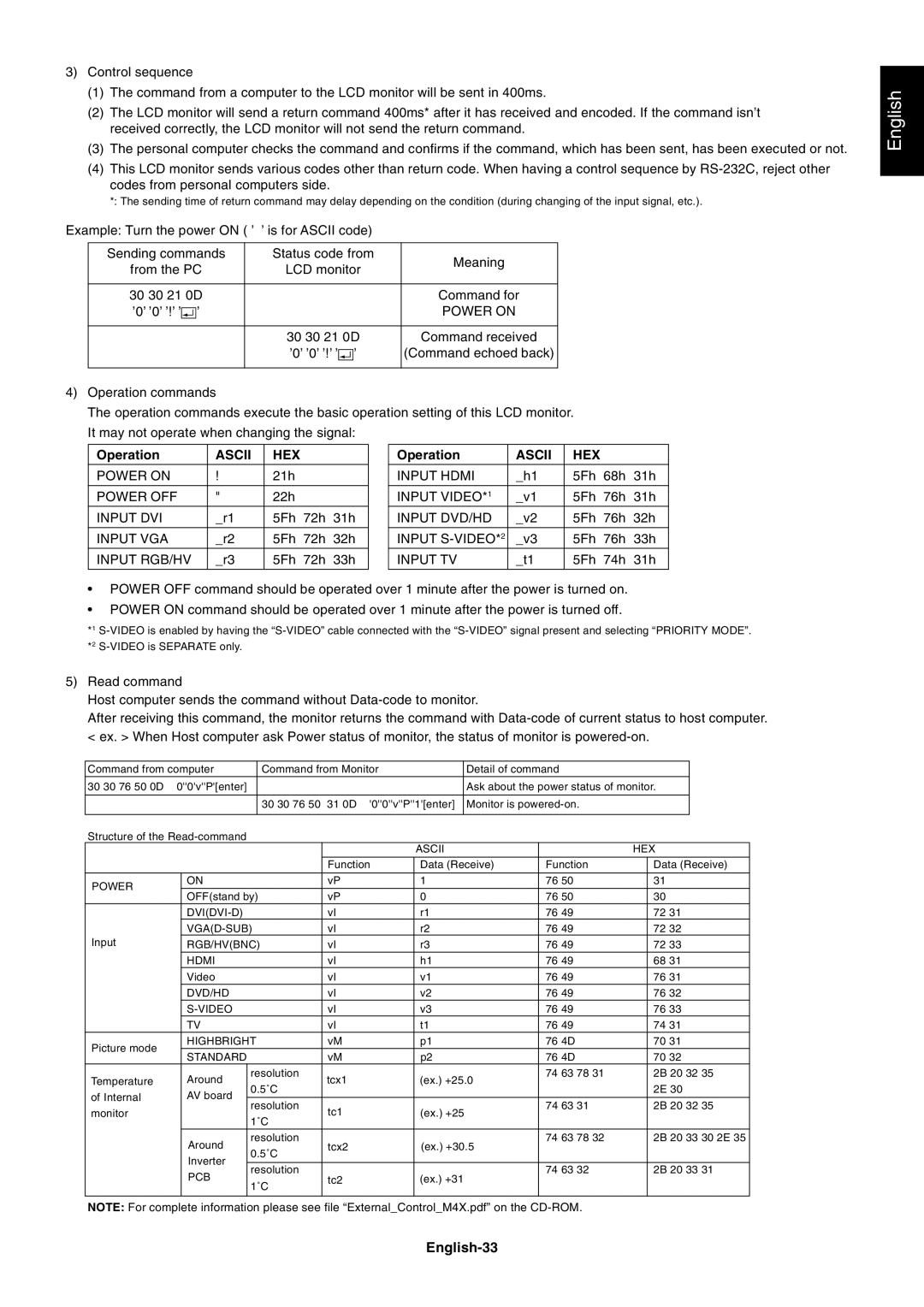 NEC M60, M40 user manual English-33 