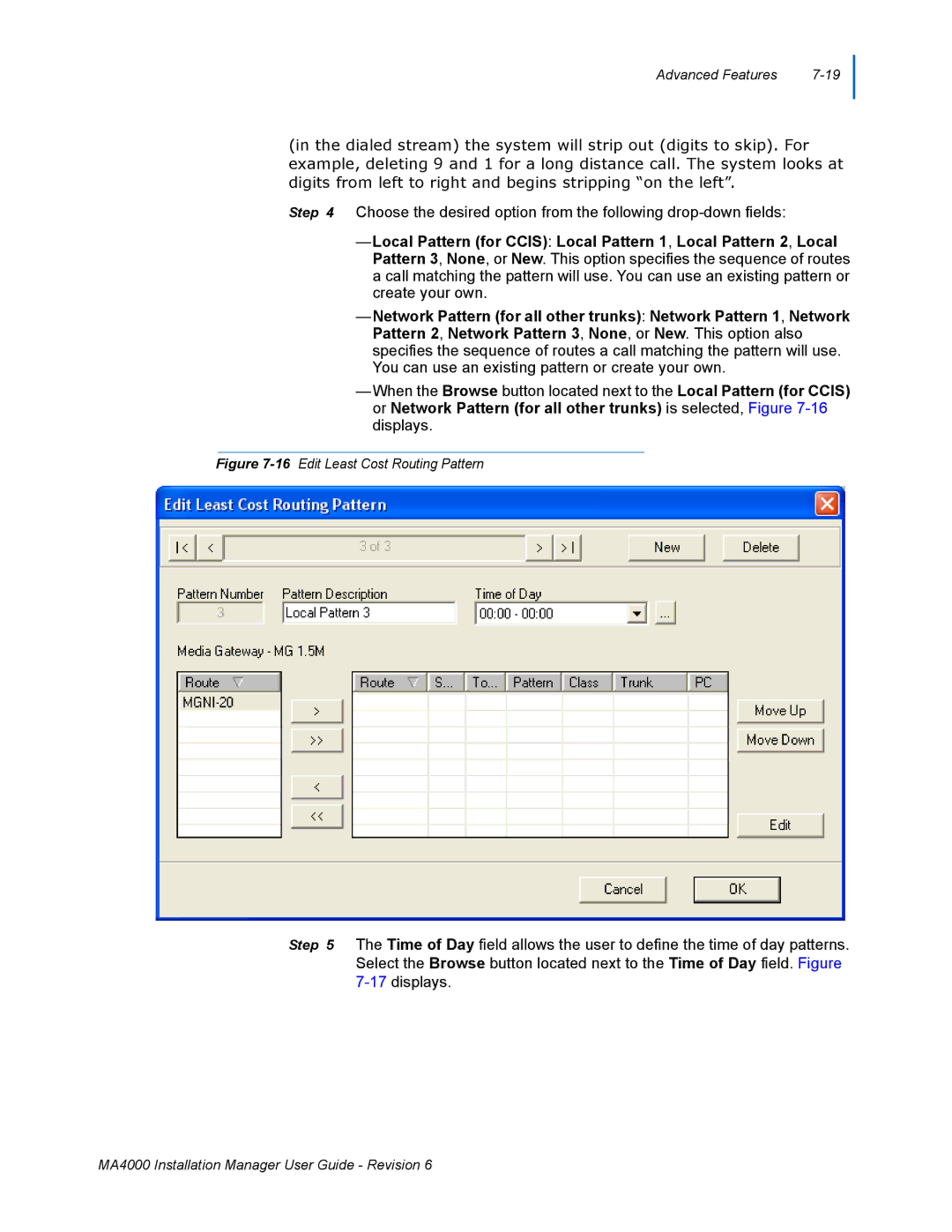 NEC MA400 manual 16Edit Least Cost Routing Pattern 