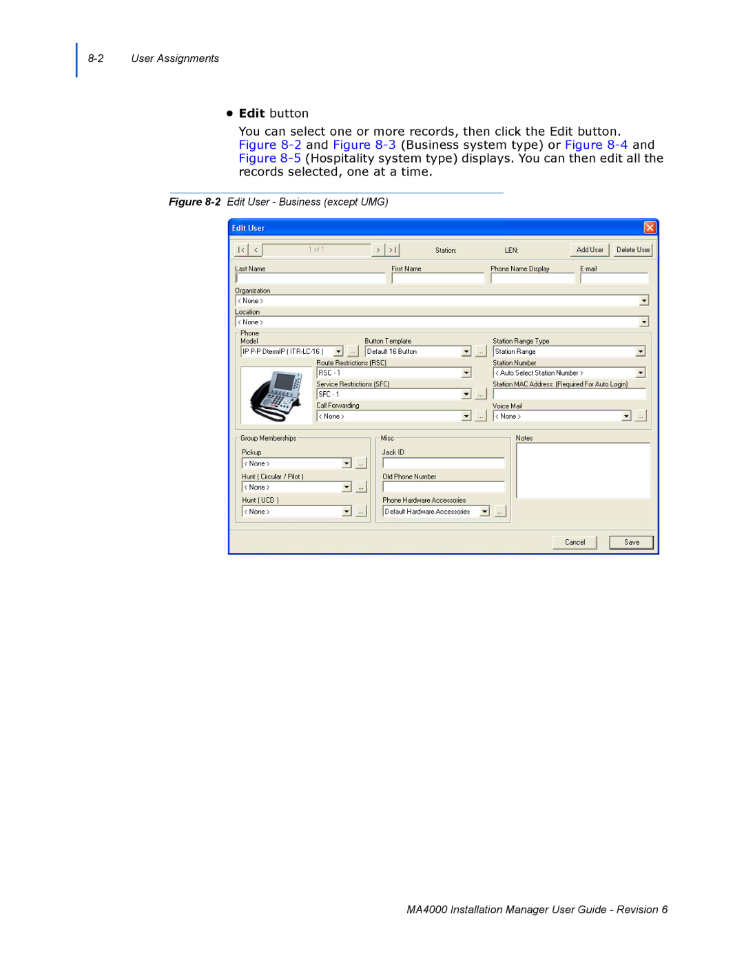 NEC MA400 manual User Assignments 