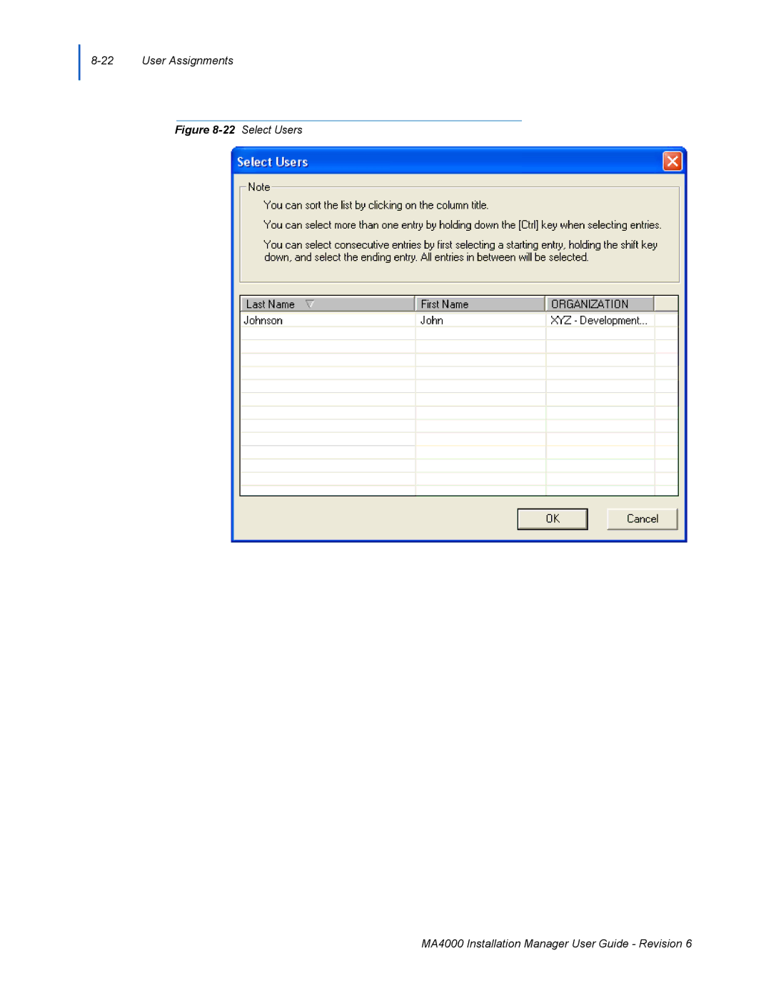 NEC MA400 manual Select Users 