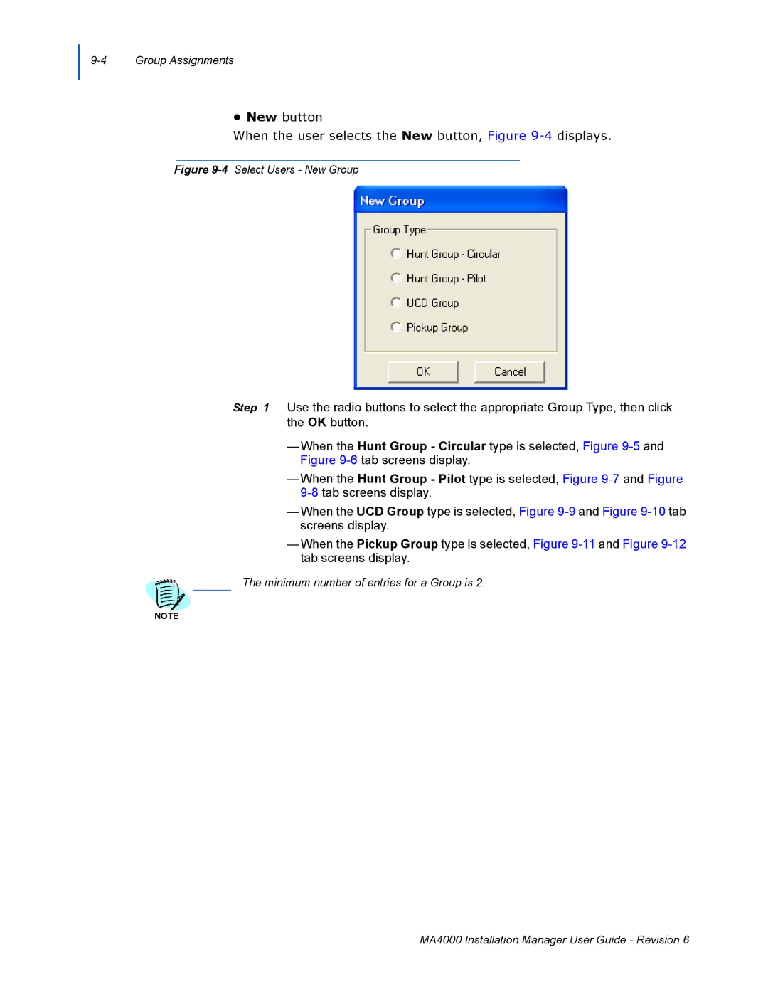 NEC MA400 manual New button When the user selects the New button, -4displays 