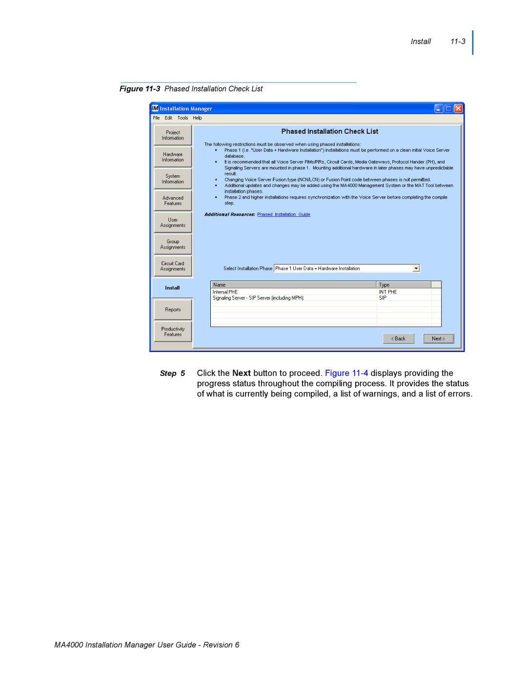 NEC MA400 manual 3Phased Installation Check List 