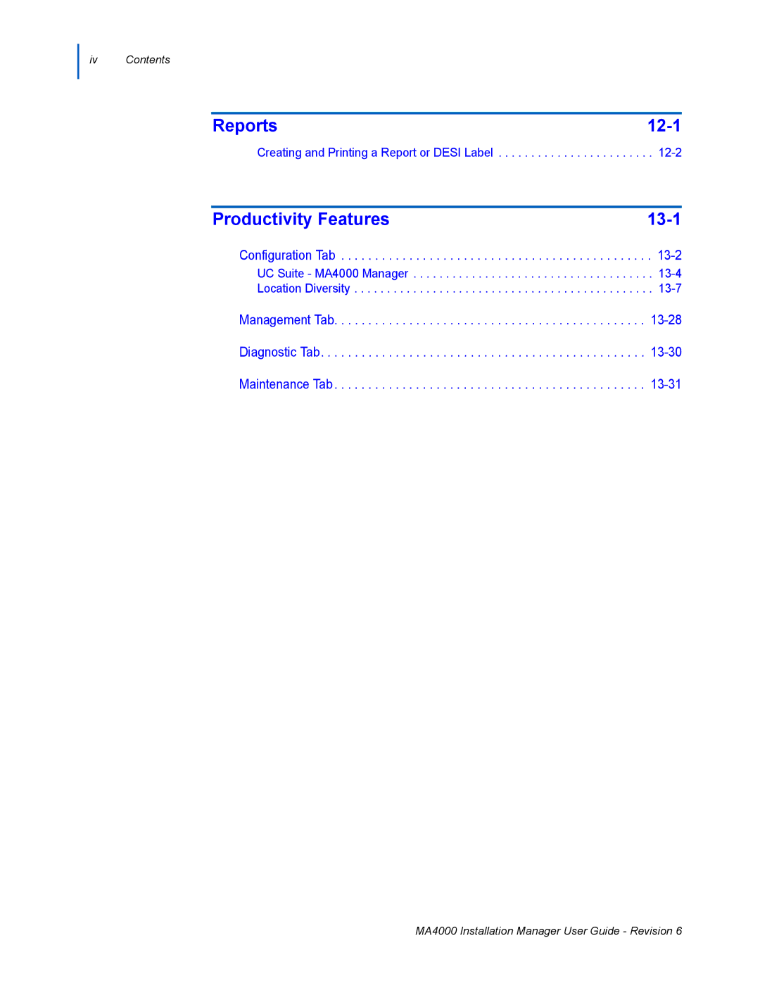 NEC MA400 manual Reports 12-1 