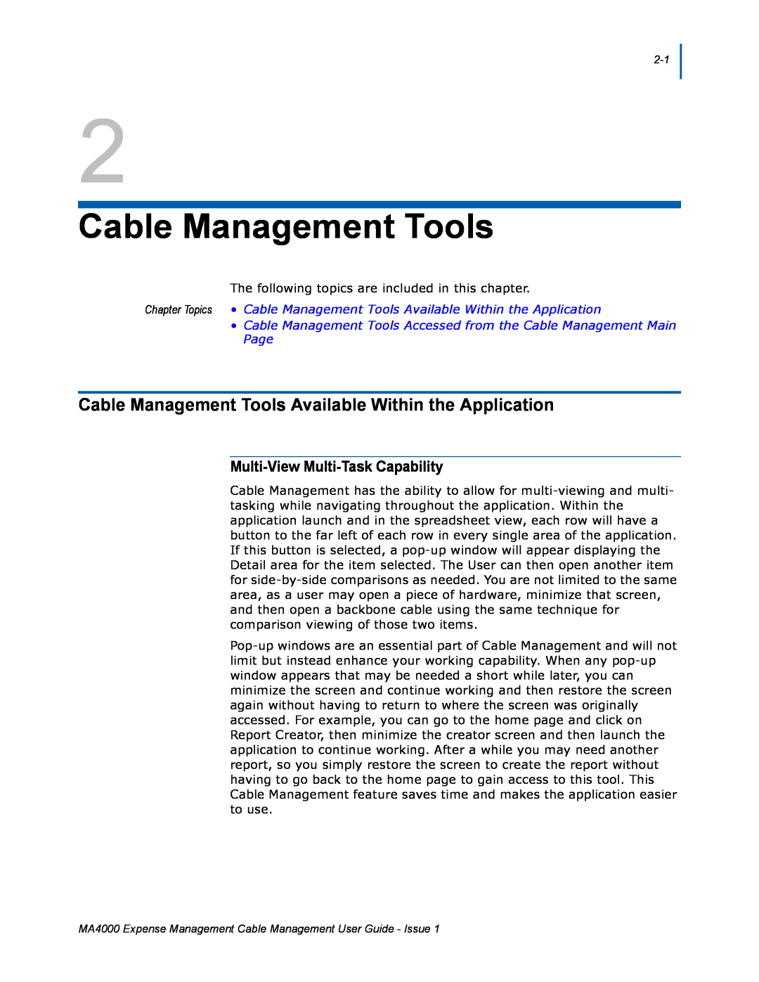 NEC MA4000 manual Cable Management Tools, Multi-View Multi-TaskCapability 