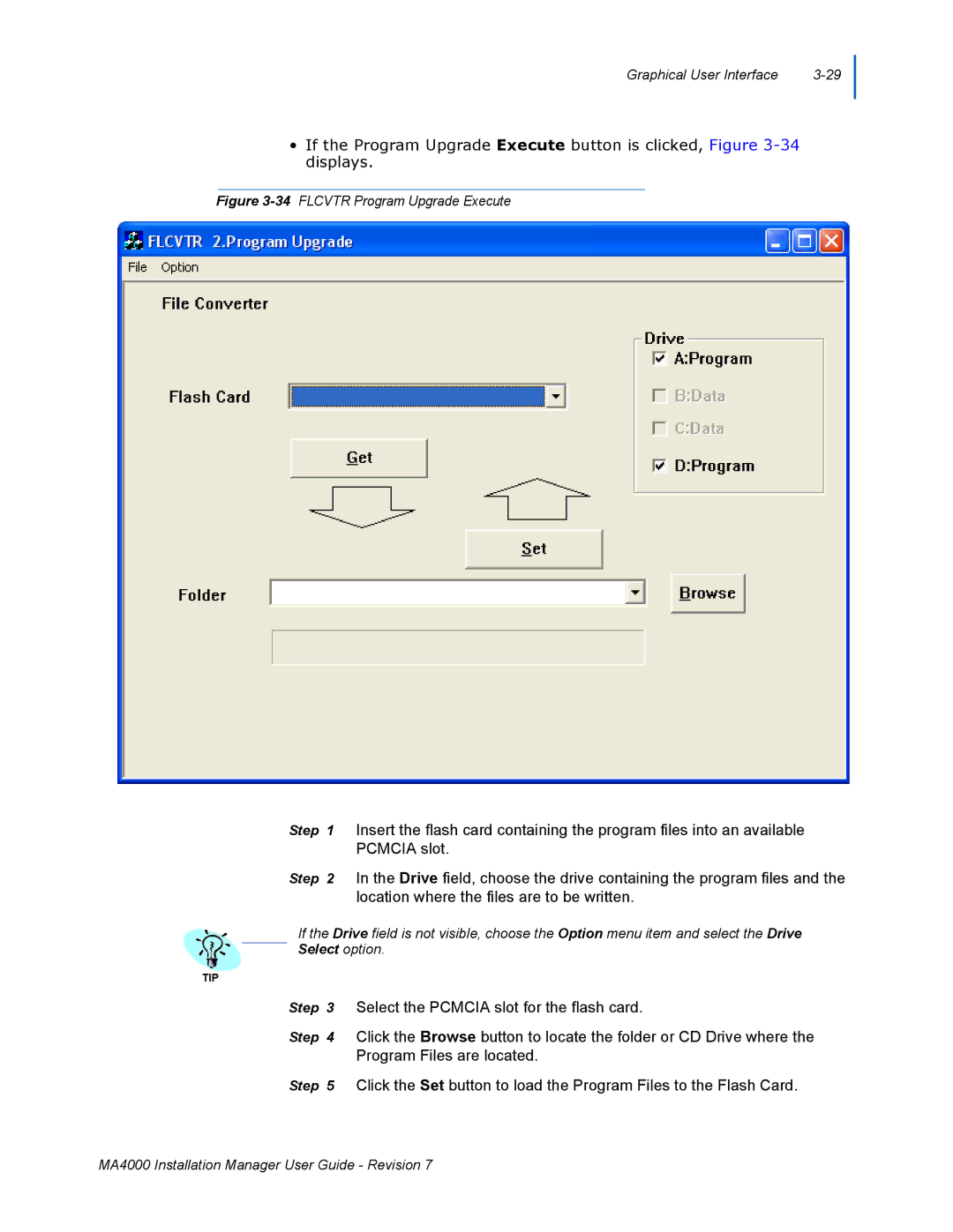 NEC MA4000 manual 34FLCVTR Program Upgrade Execute 