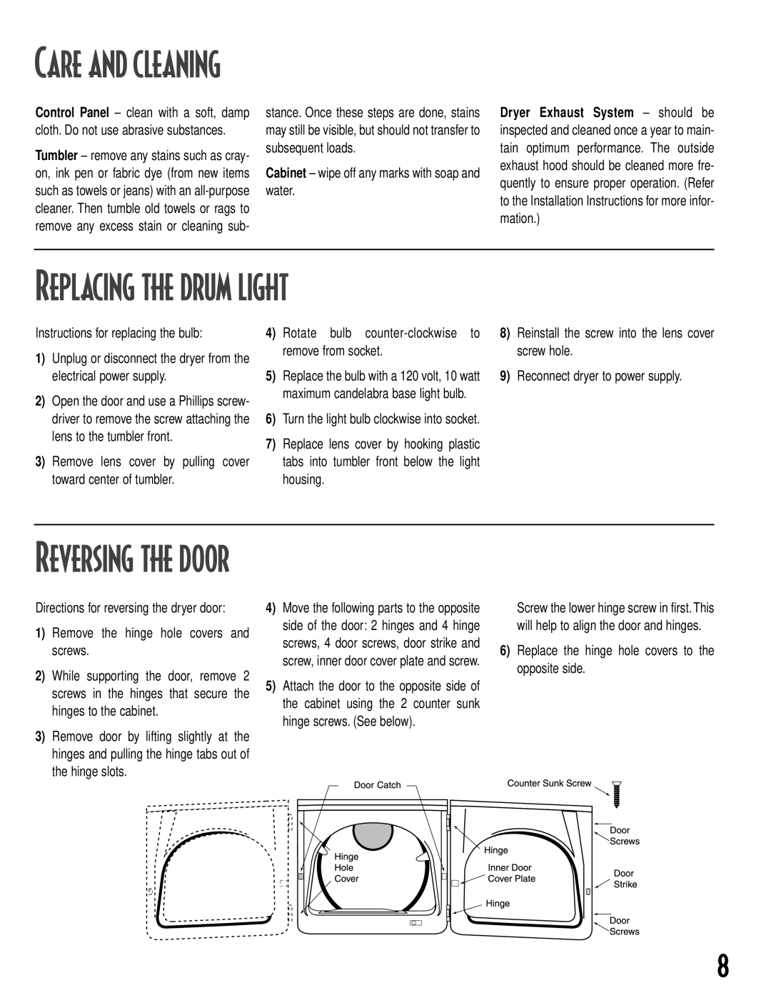 NEC MD-15 warranty Replacing the Drum Light, Cabinet wipe off any marks with soap and water 