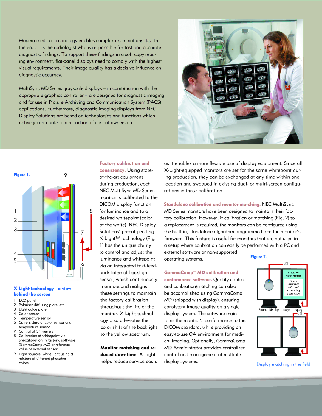 NEC MD Series manual GammaComp MD calibration 