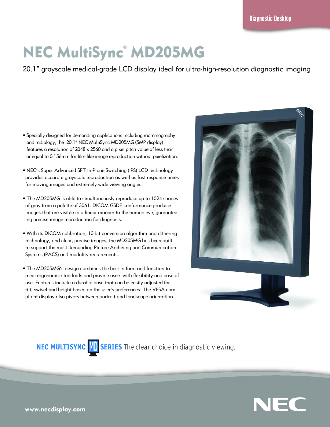 NEC manual NEC MultiSync MD205MG 