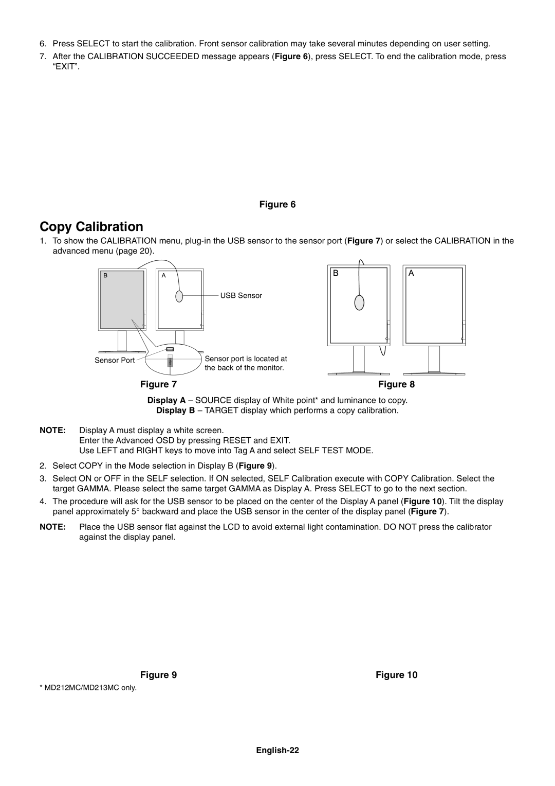 NEC MD213MC manual Copy Calibration, Òexitó, English-22 