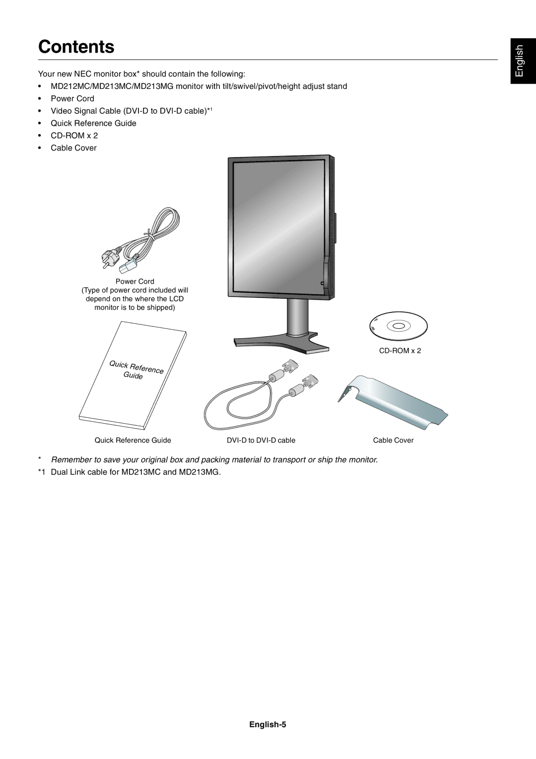 NEC MD213MC manual Contents 