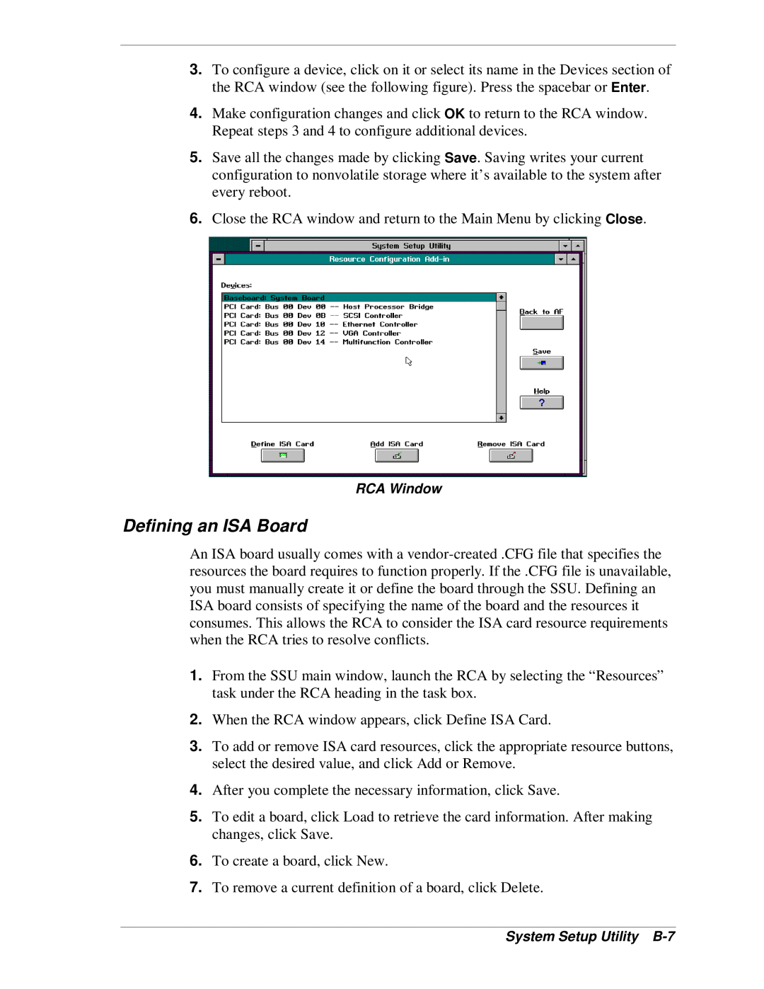 NEC MH4500 manual Defining an ISA Board 
