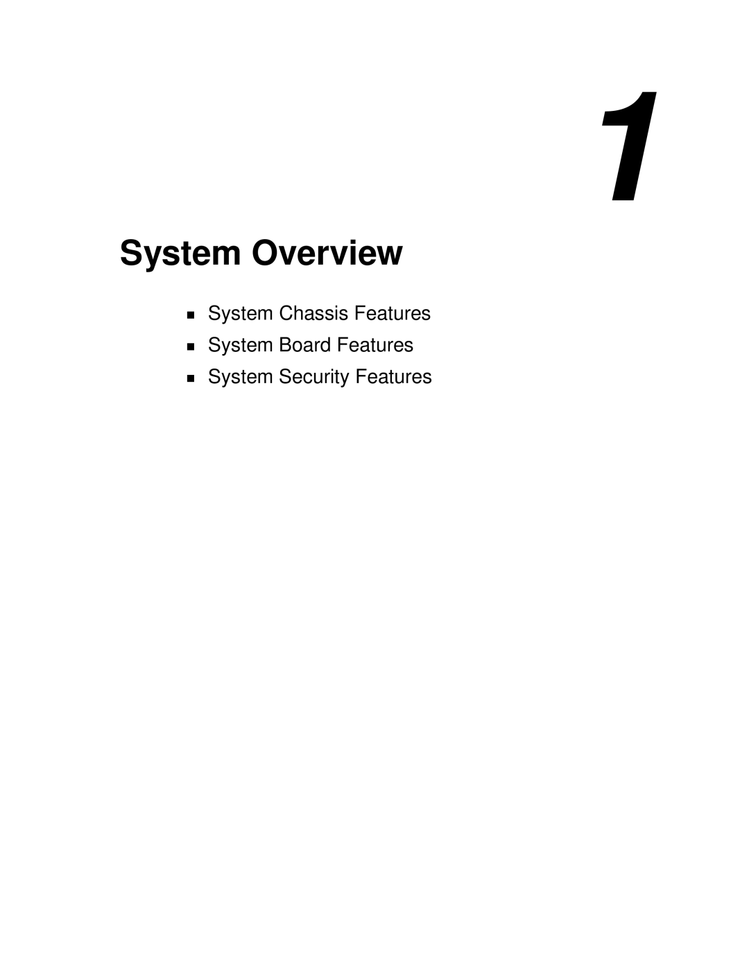 NEC MH4500 manual System Overview, System Chassis Features, TSystem Board Features System Security Features 