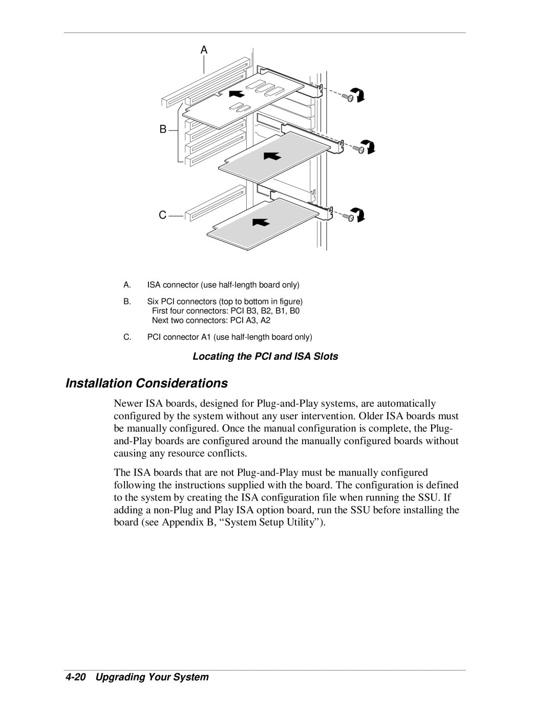 NEC MH4500 manual Installation Considerations, A B C 