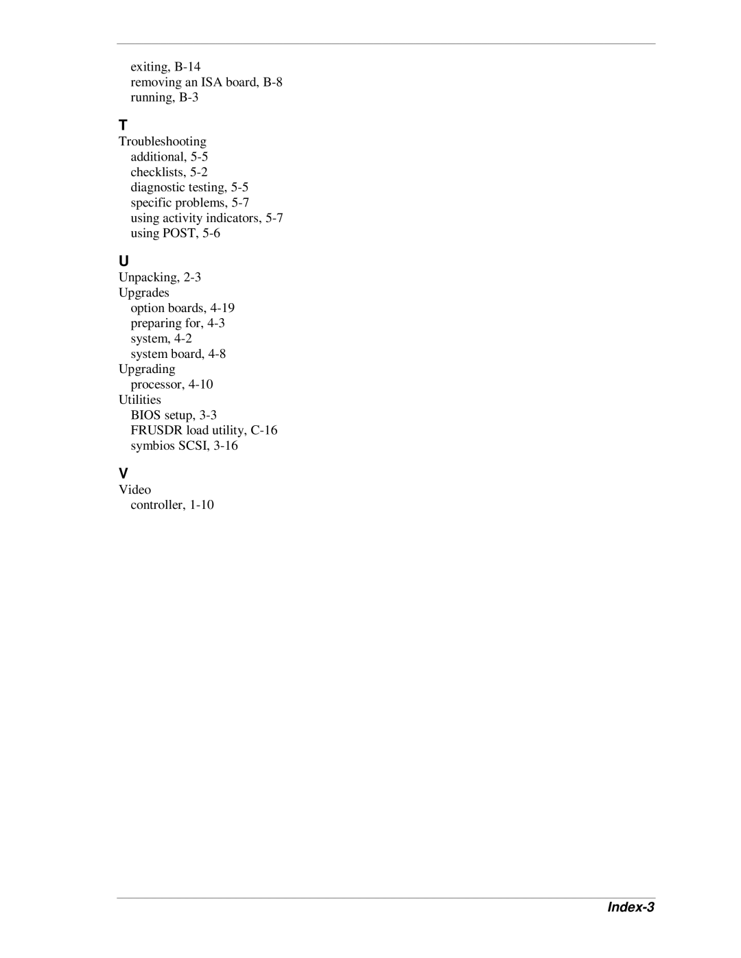 NEC MH4500 manual Index-3 