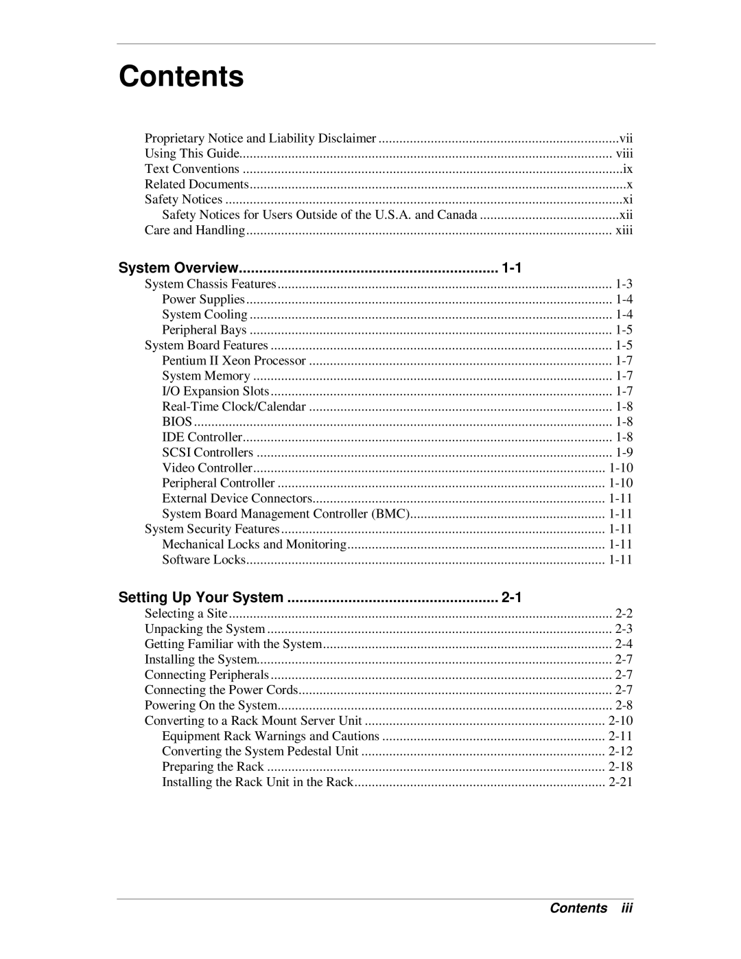 NEC MH4500 manual Contents 