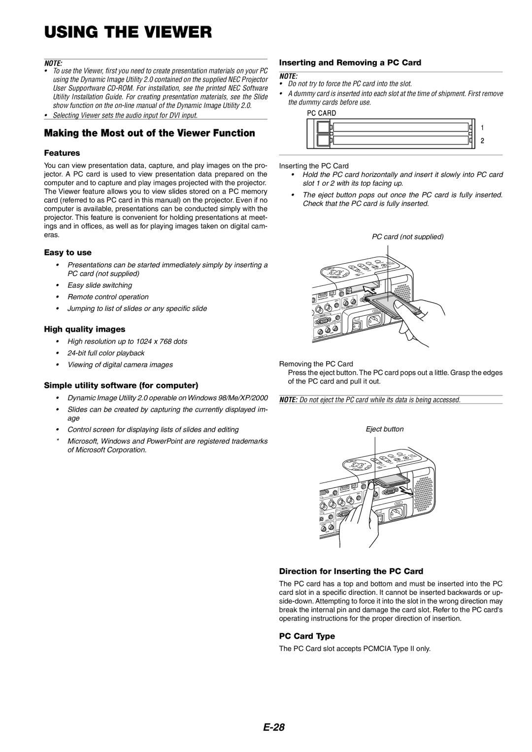 NEC MT1060 user manual Using the Viewer, Making the Most out of the Viewer Function 