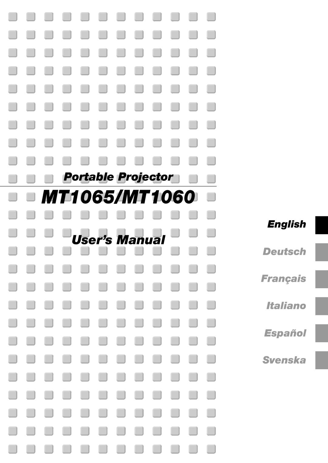 NEC user manual MT1065/MT1060 