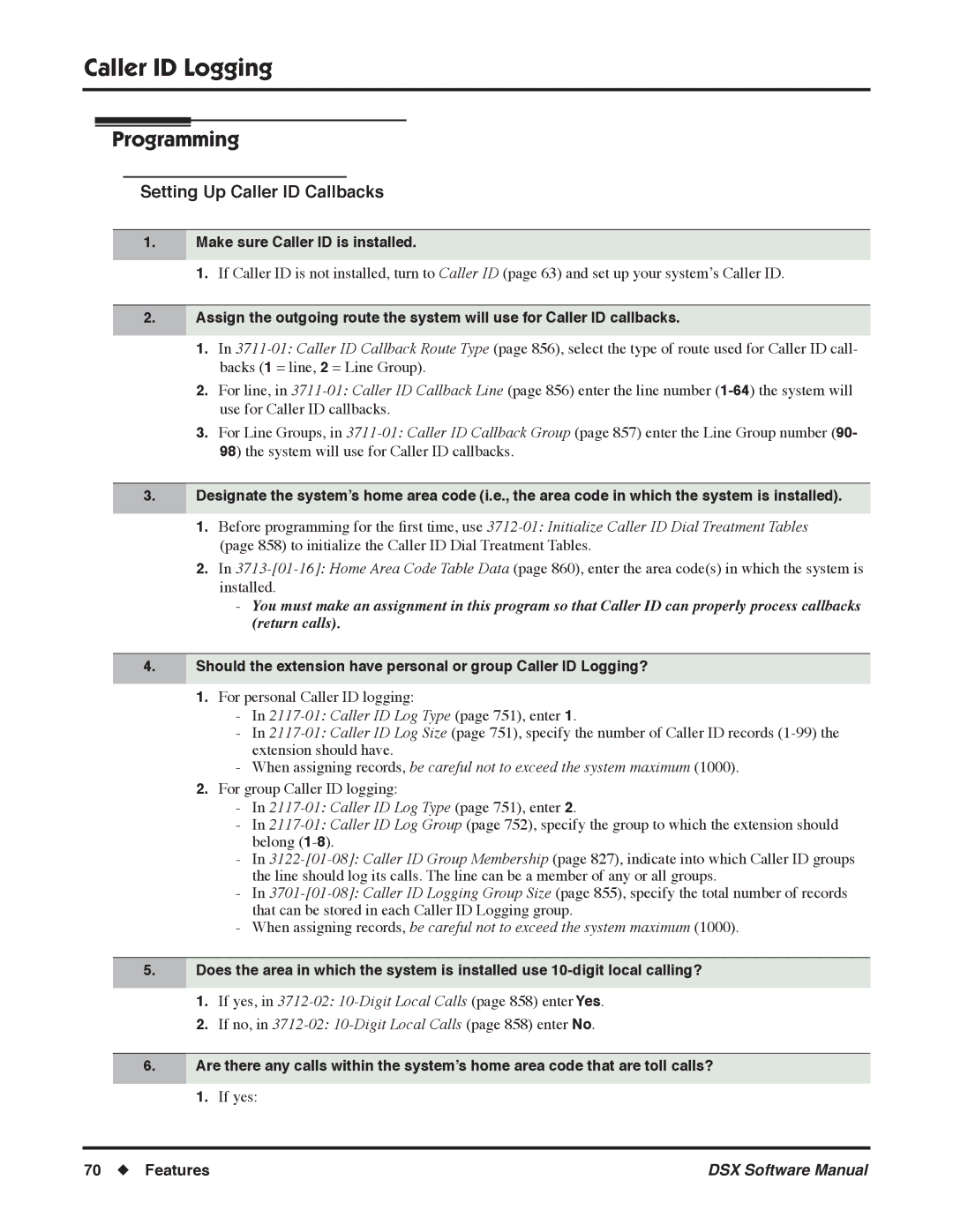 NEC N 1093100, P Setting Up Caller ID Callbacks, Make sure Caller ID is installed, Caller ID Log Type page 751, enter 