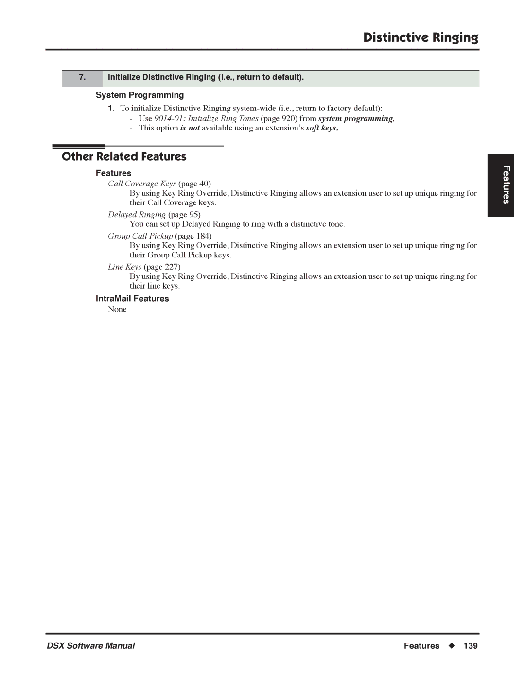 NEC P, N 1093100 software manual This option is not available using an extension’s soft keys 