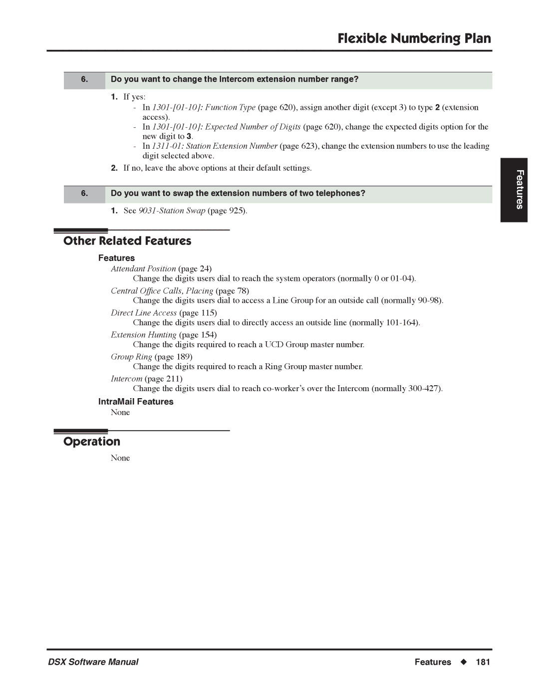 NEC N 1093100 software manual Do you want to change the Intercom extension number range?, Attendant Position 