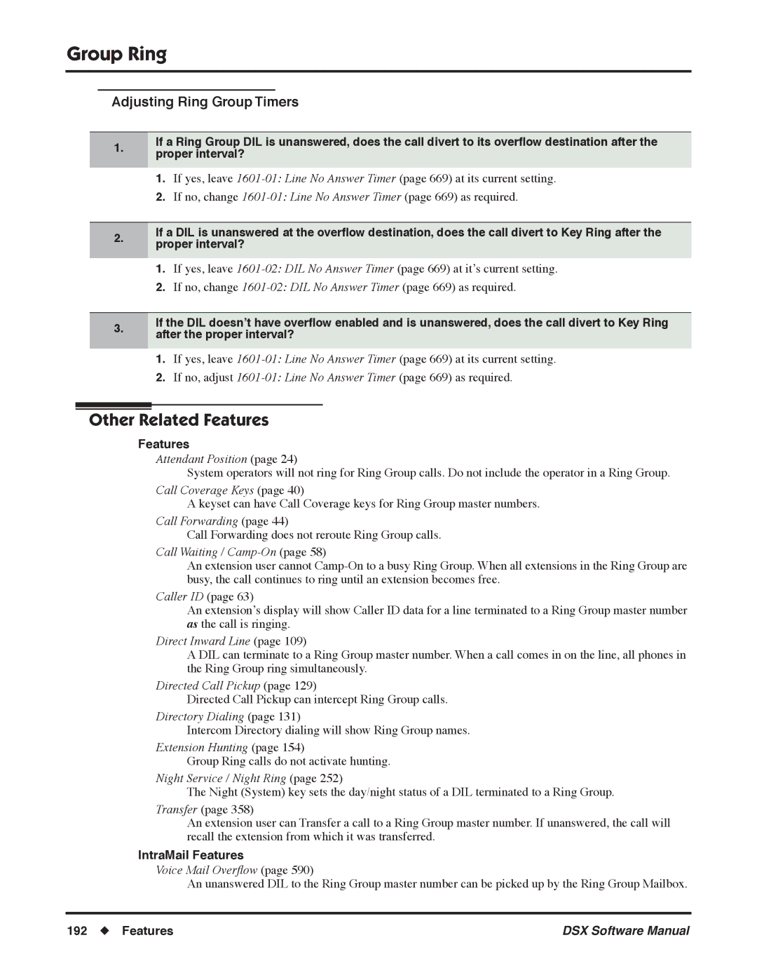 NEC N 1093100 software manual Adjusting Ring Group Timers, Attendant Position 