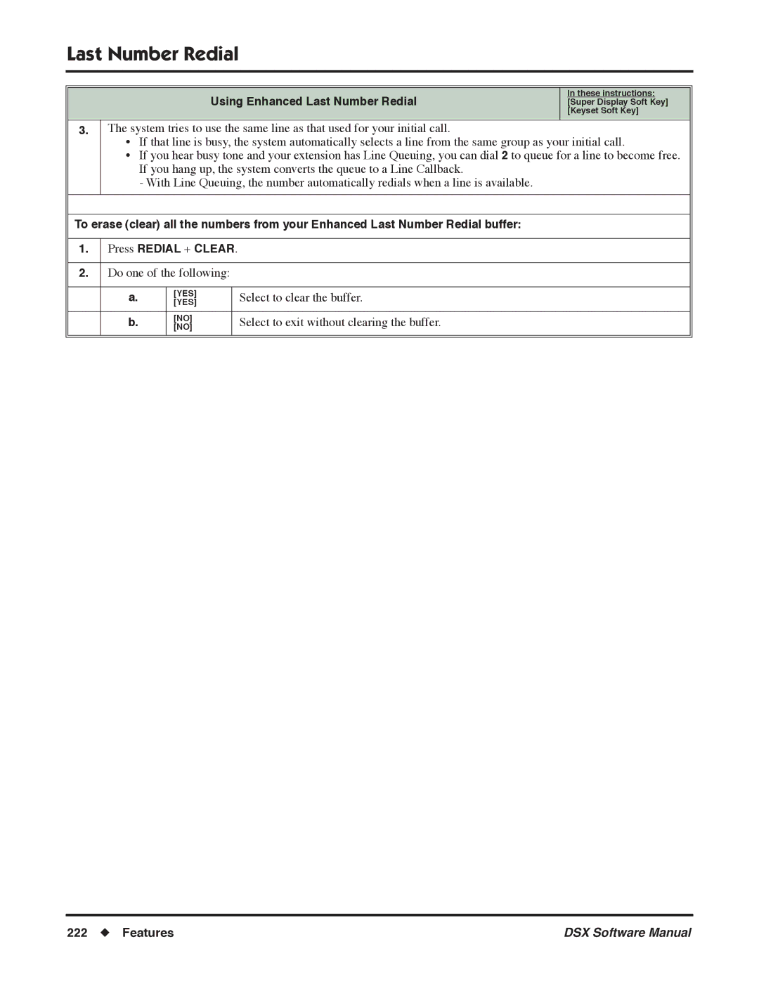 NEC N 1093100, P software manual Select to clear the buffer, Select to exit without clearing the buffer 