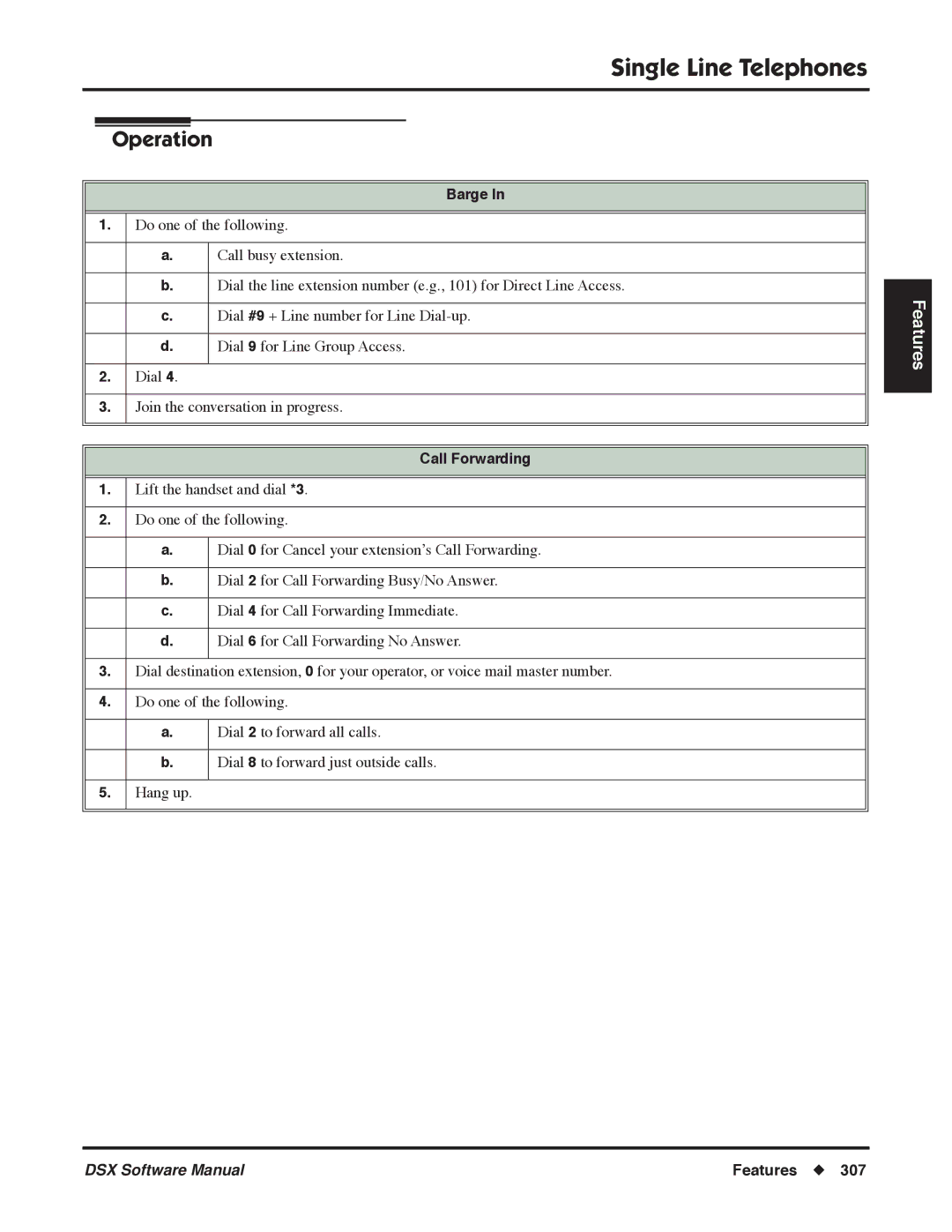 NEC P, N 1093100 software manual Barge, Call Forwarding 