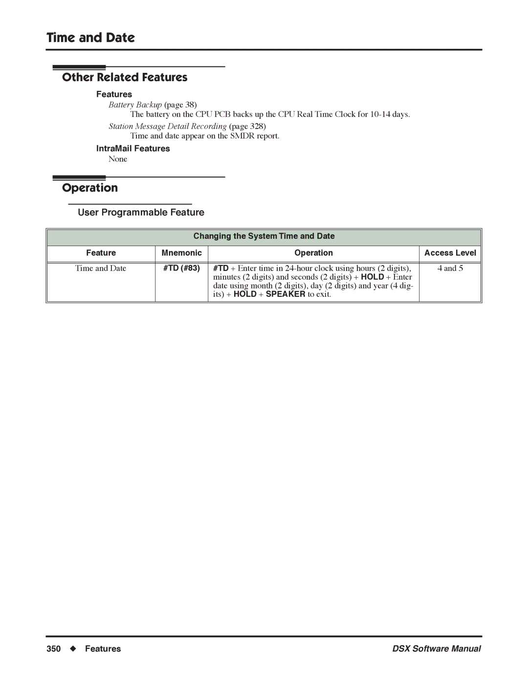 NEC N 1093100, P software manual Battery Backup, #TD #83 