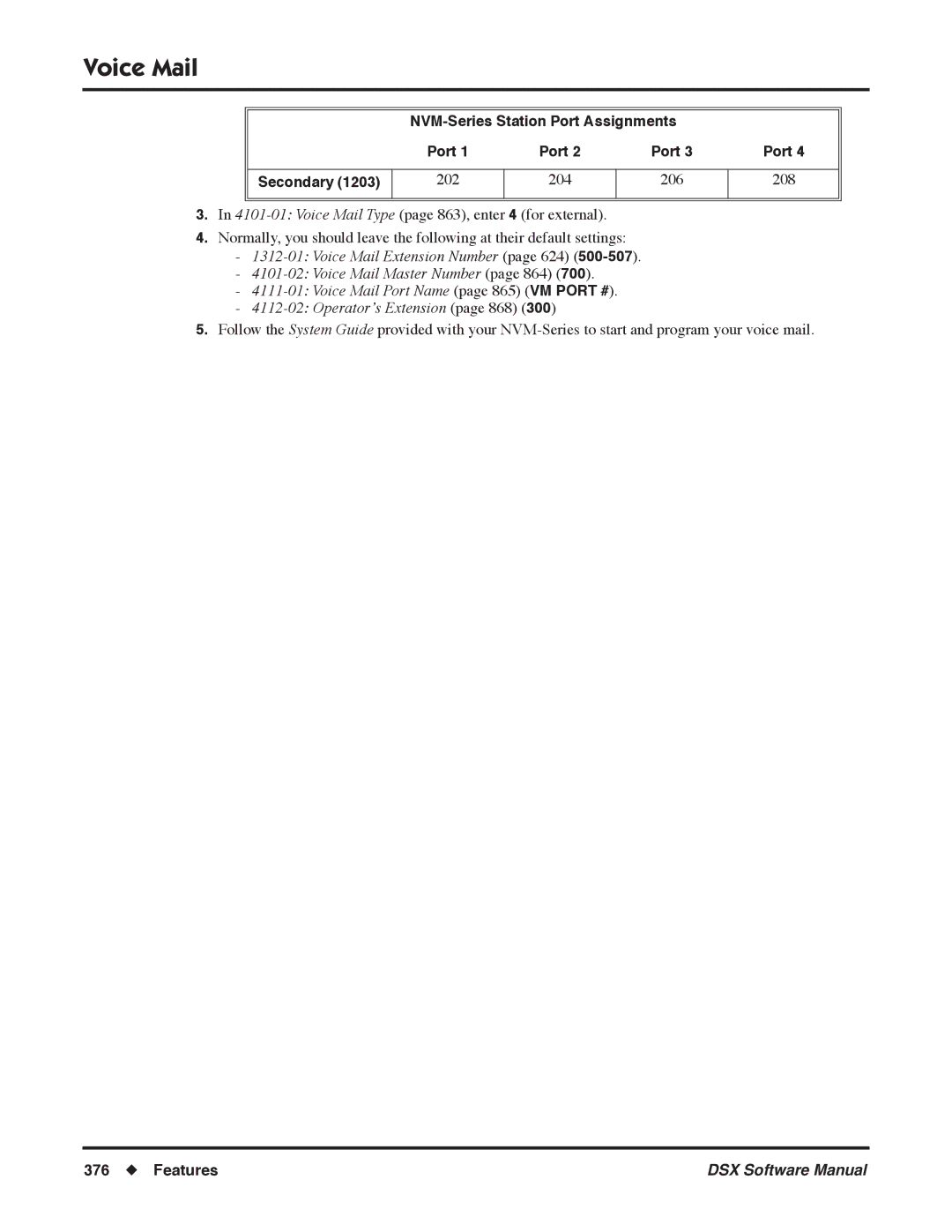 NEC N 1093100, P software manual Secondary, 202 204 206 208 