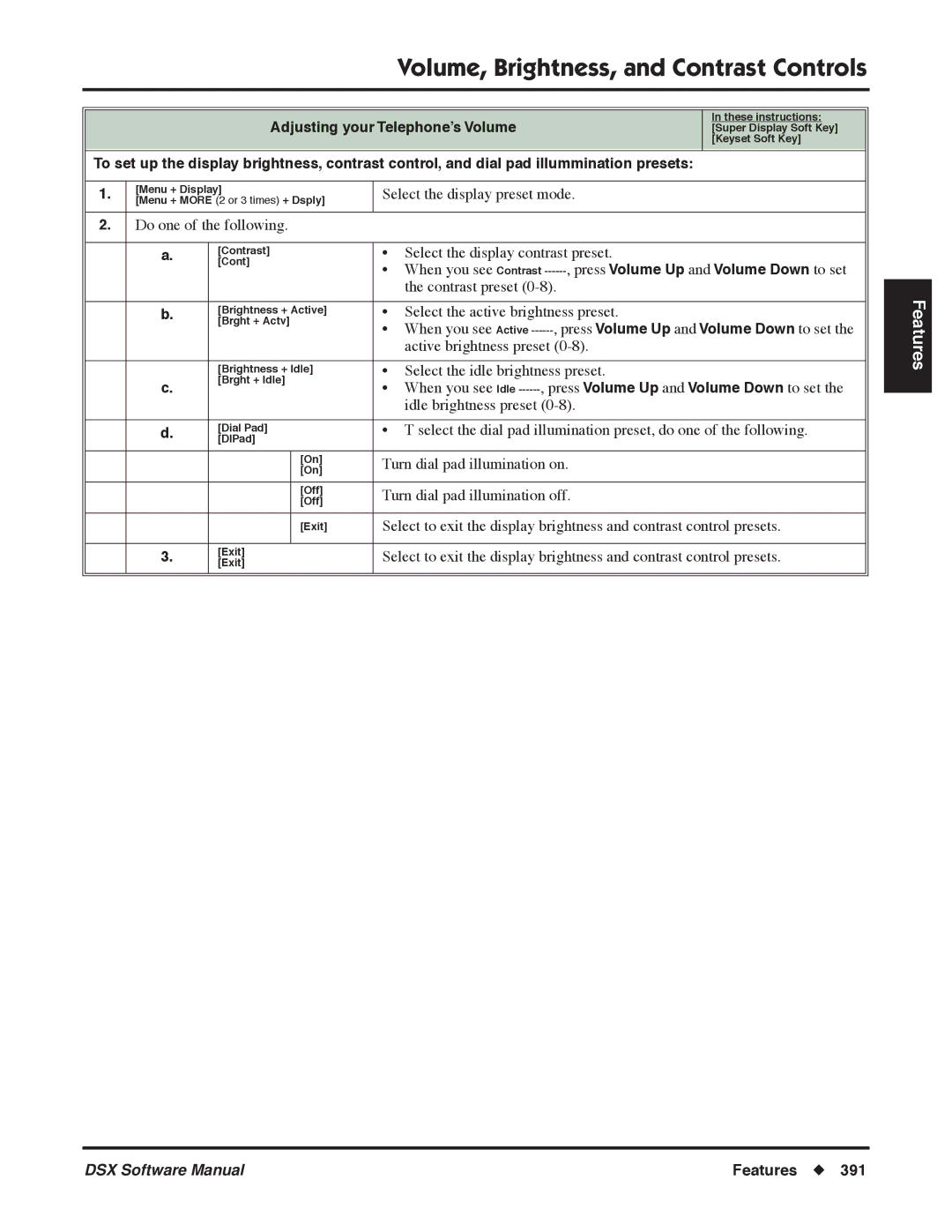 NEC P, N 1093100 software manual Select the display preset mode 