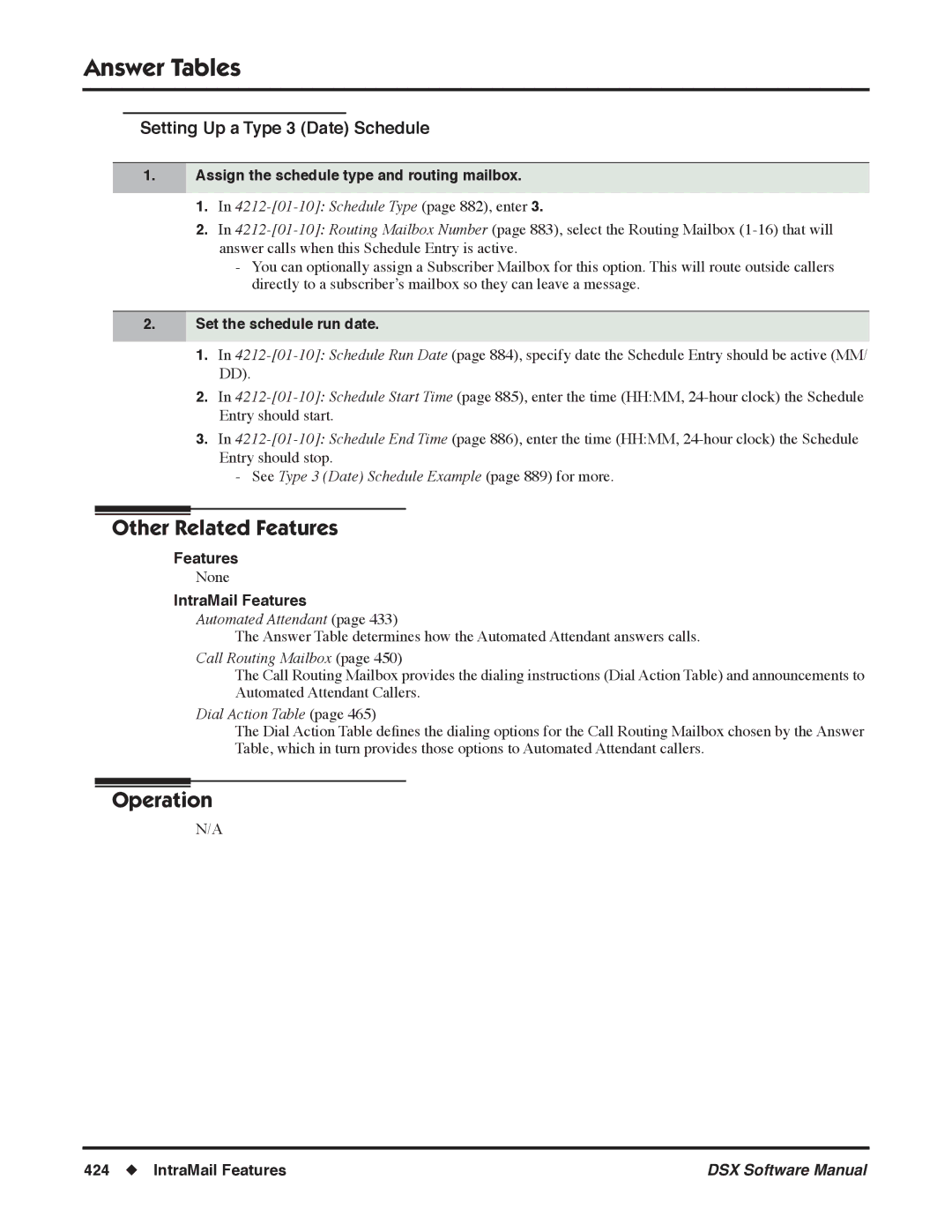 NEC N 1093100, P software manual Setting Up a Type 3 Date Schedule, Set the schedule run date 