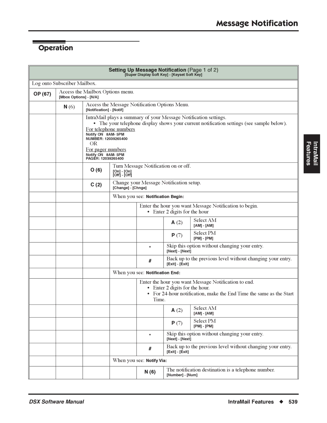 NEC N 1093100 software manual Setting Up Message Notiﬁcation Page 1 