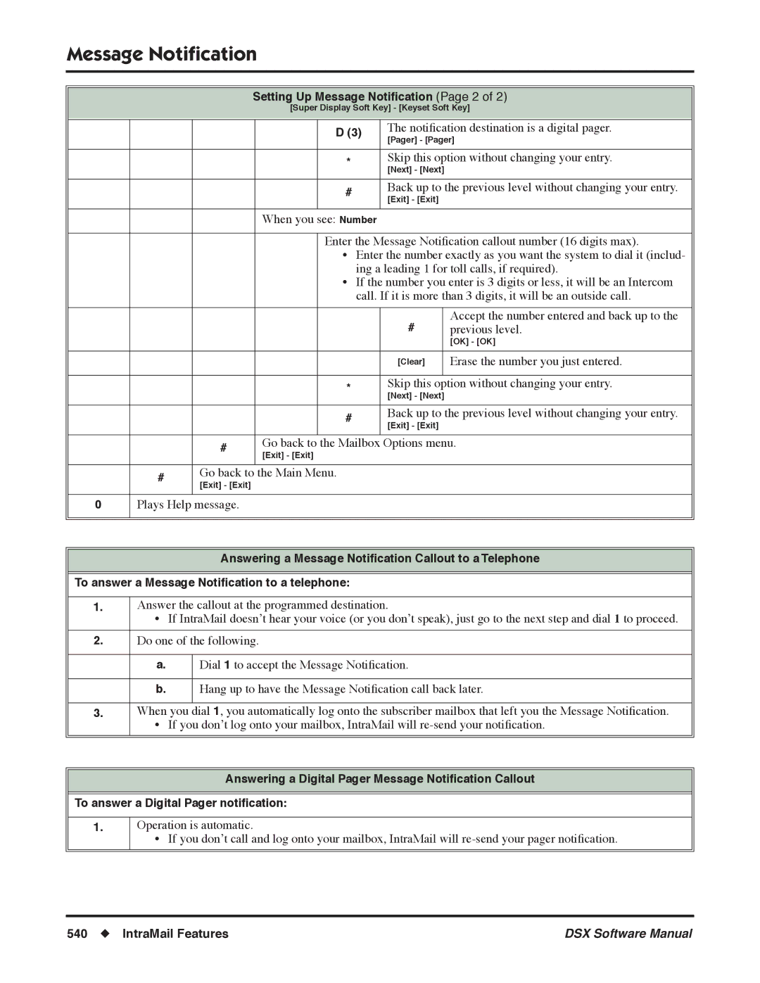 NEC N 1093100 software manual Setting Up Message Notiﬁcation Page 2 