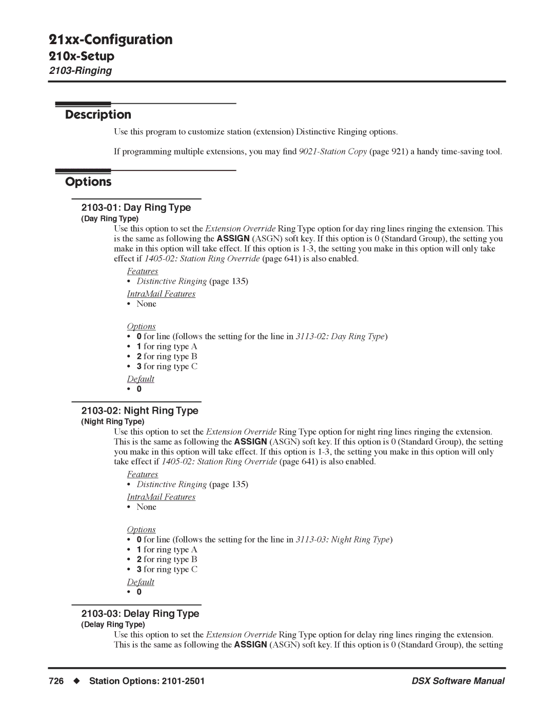 NEC N 1093100, P software manual Day Ring Type, Night Ring Type, Delay Ring Type 