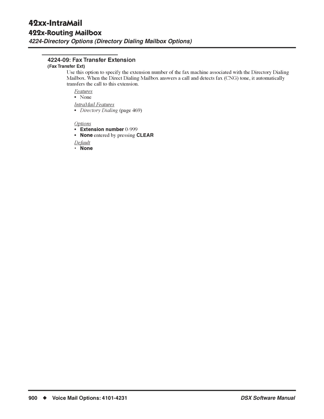 NEC N 1093100, P software manual Fax Transfer Extension, Extension number 