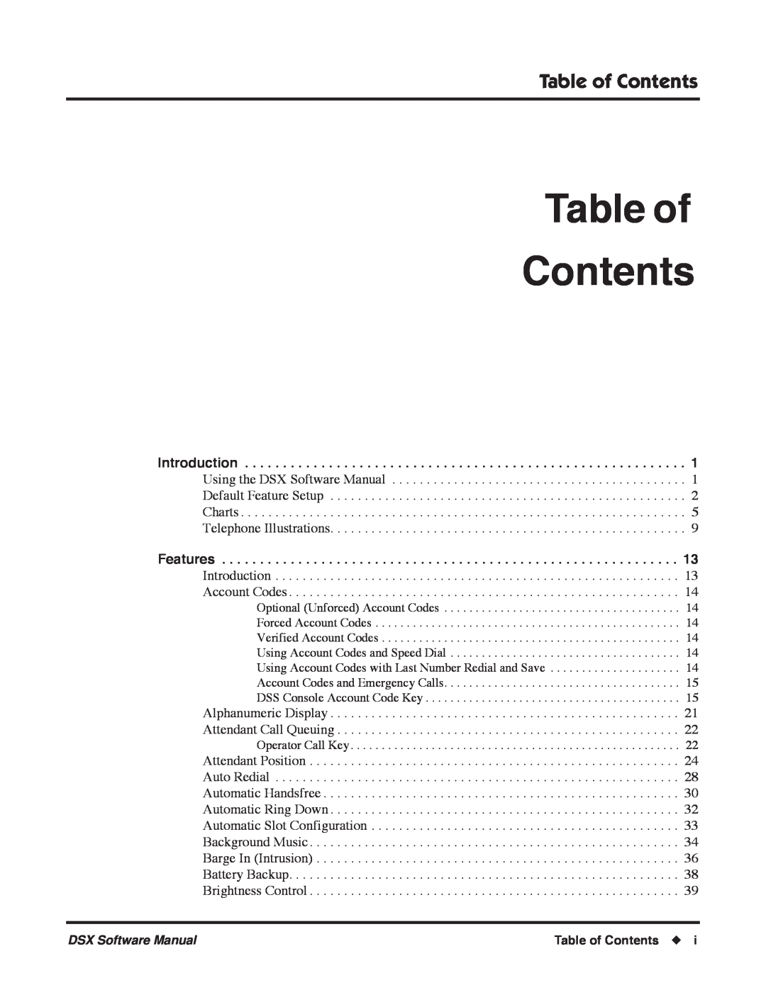 NEC P, N 1093100 software manual Table of Contents 