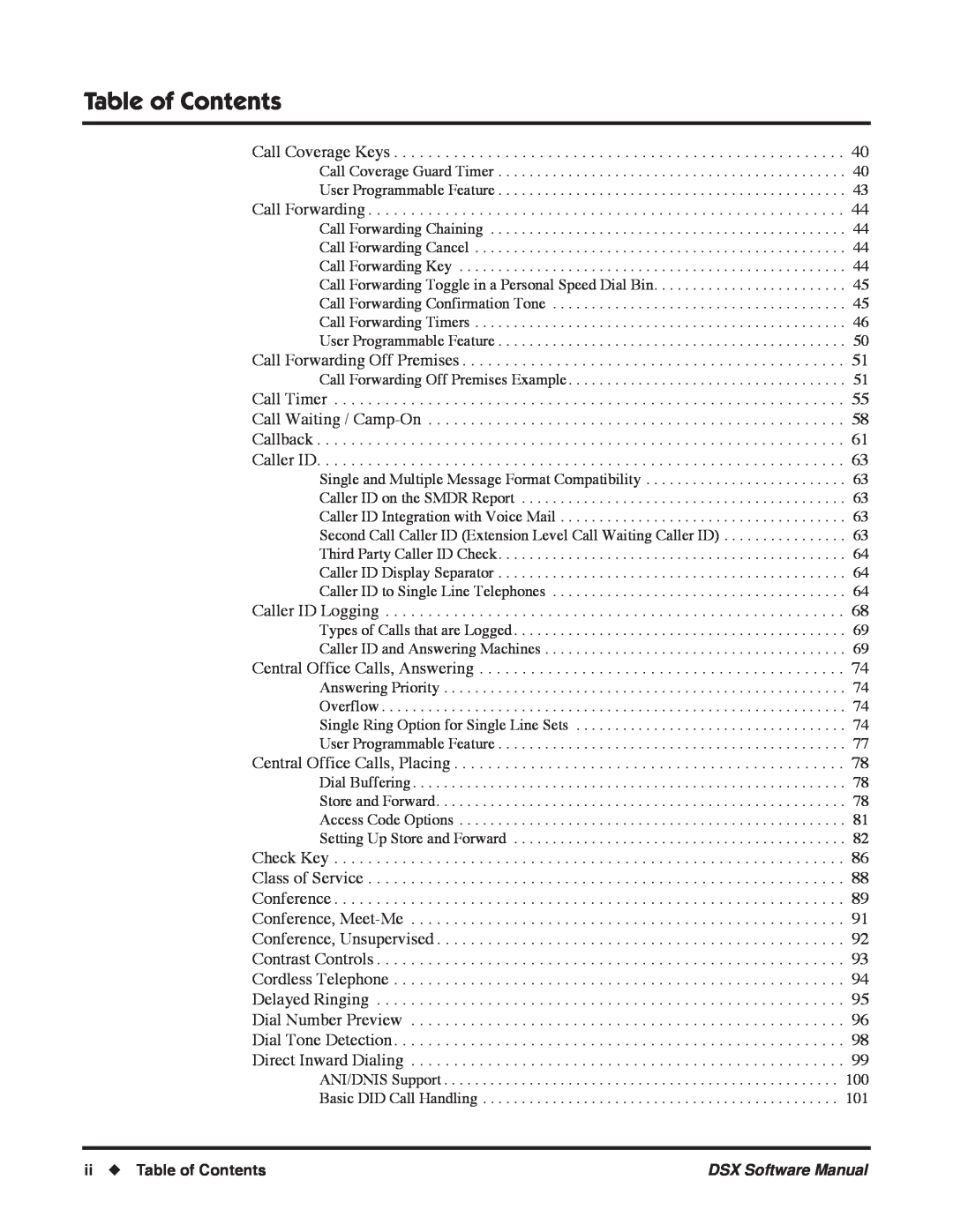 NEC N 1093100, P software manual ii Table of Contents 