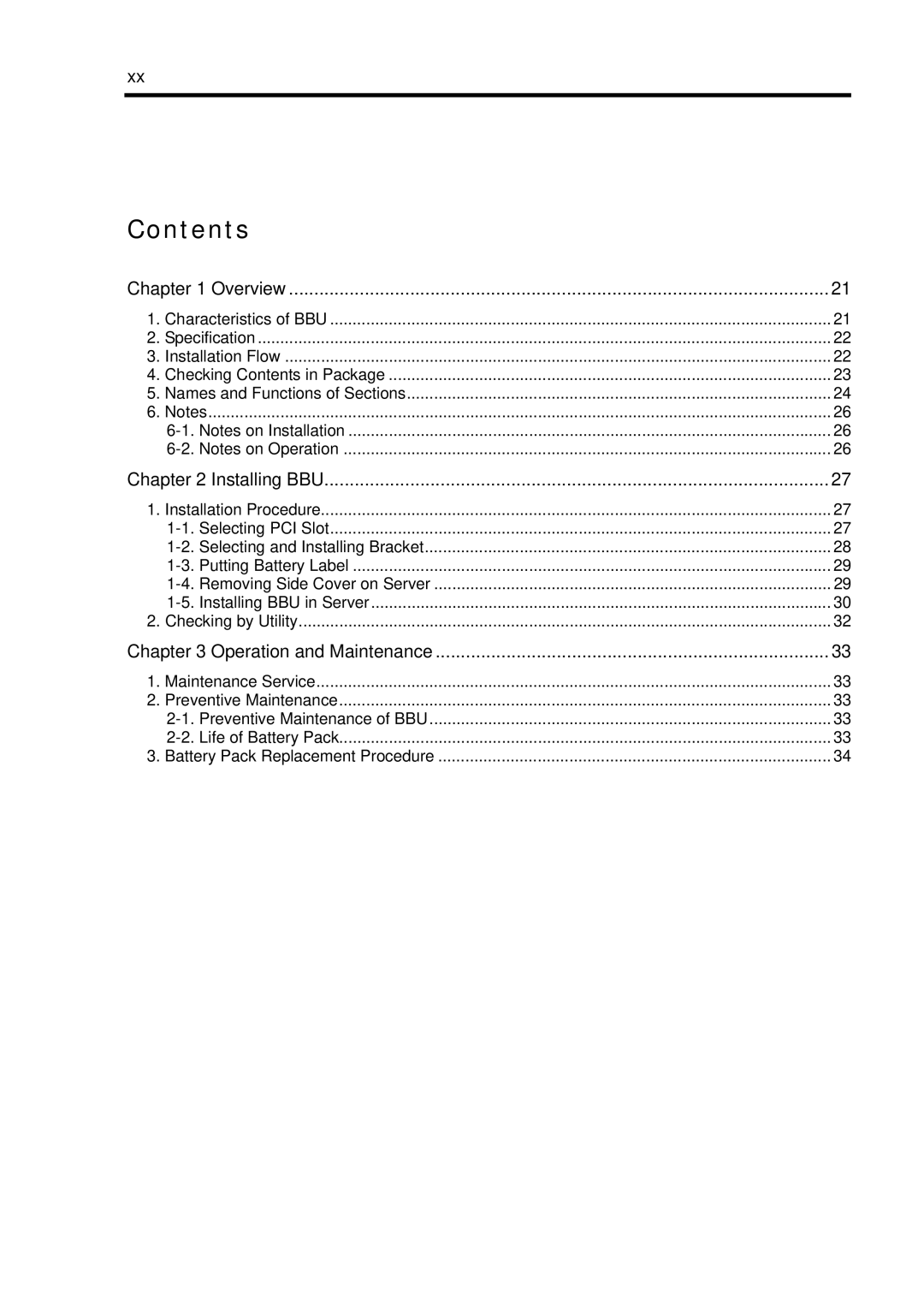 NEC N8103-102 manual Contents 