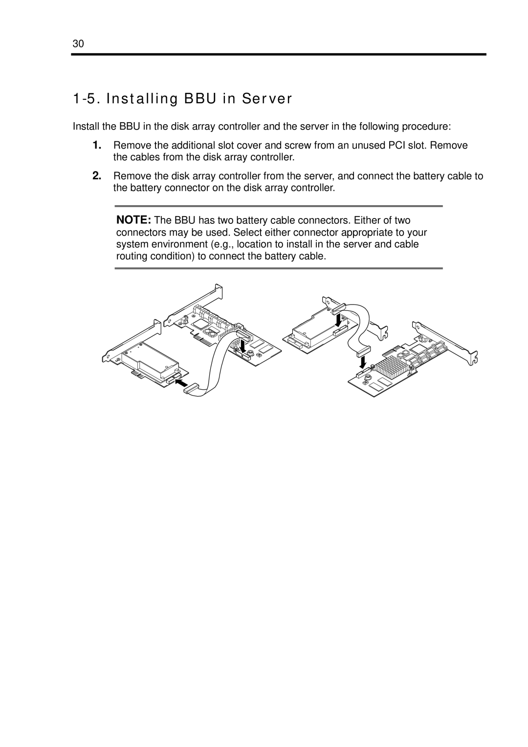 NEC N8103-102 manual Installing BBU in Server 