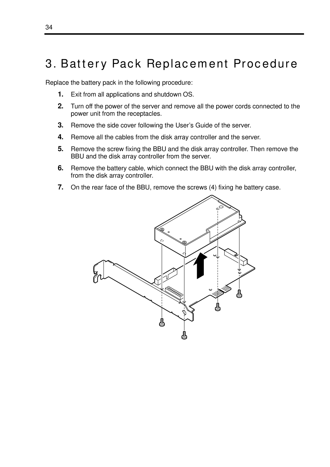 NEC N8103-102 manual Battery Pack Replacement Procedure 